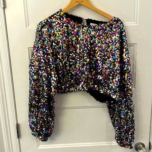 Sequin cropped top